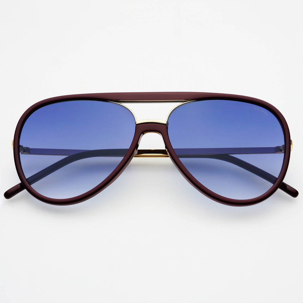 Shay Burgundy Aviator Sunglasses