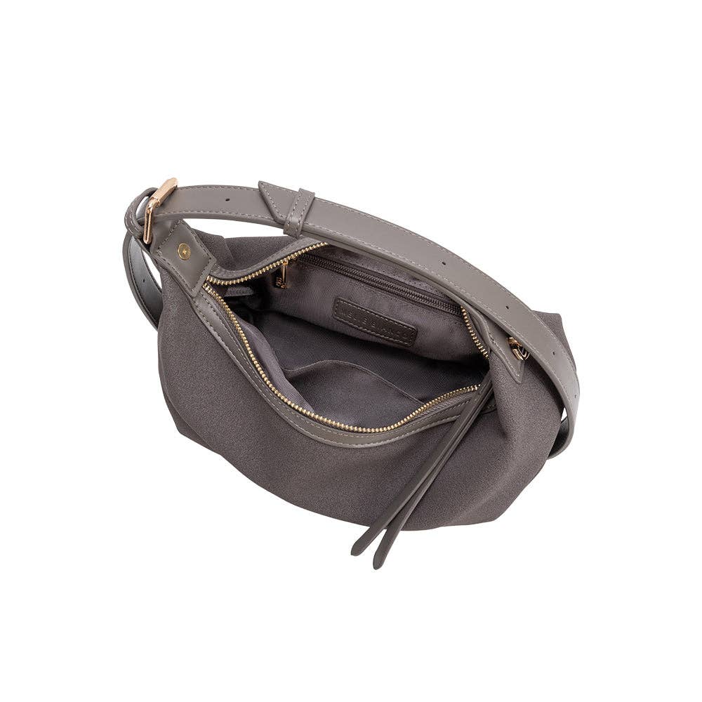 Lilith Gray Vegan Suede Top Handle Bag