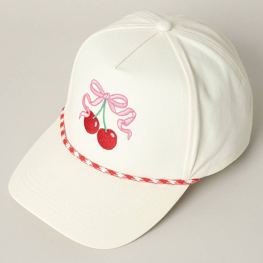 Cherry Ribbon Trucker Hat