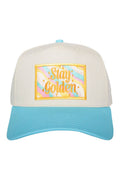 Stay Golden Patch Two-Toned Fitted Hat