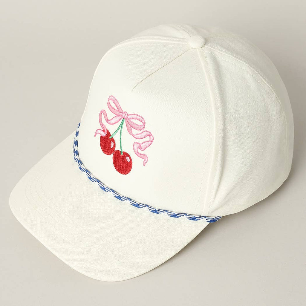 Cherry Ribbon Trucker Hat