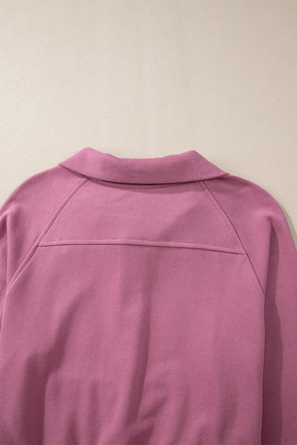 Smoke Green Quarter Zip Stand Neck Kangaroo Pocket Sweatshirt