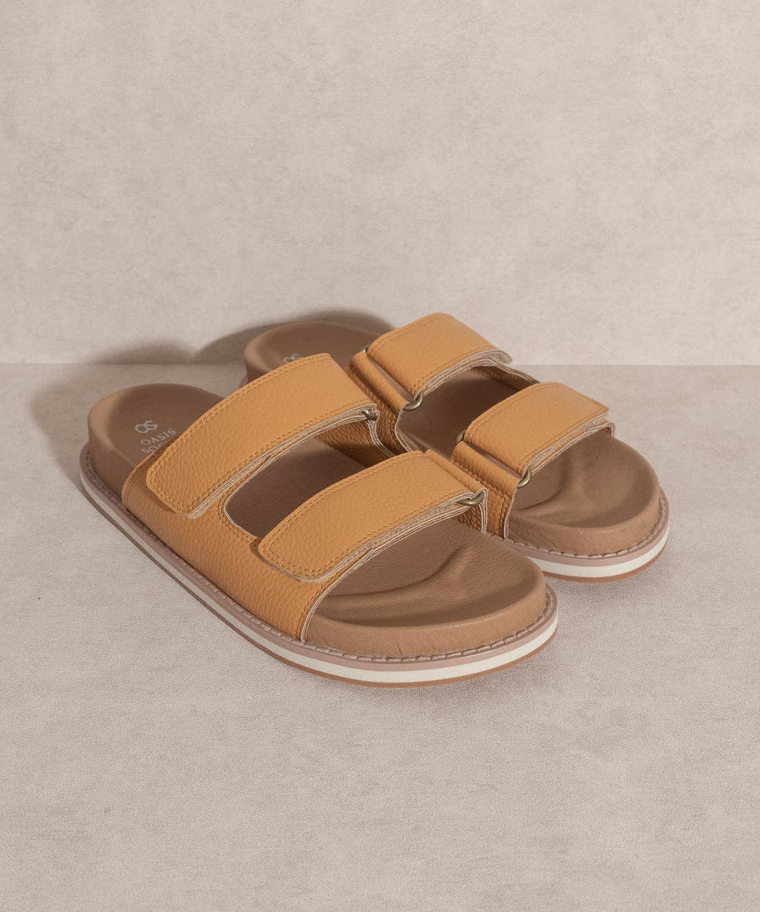 The Sienna Cognac | Double Strap Slide