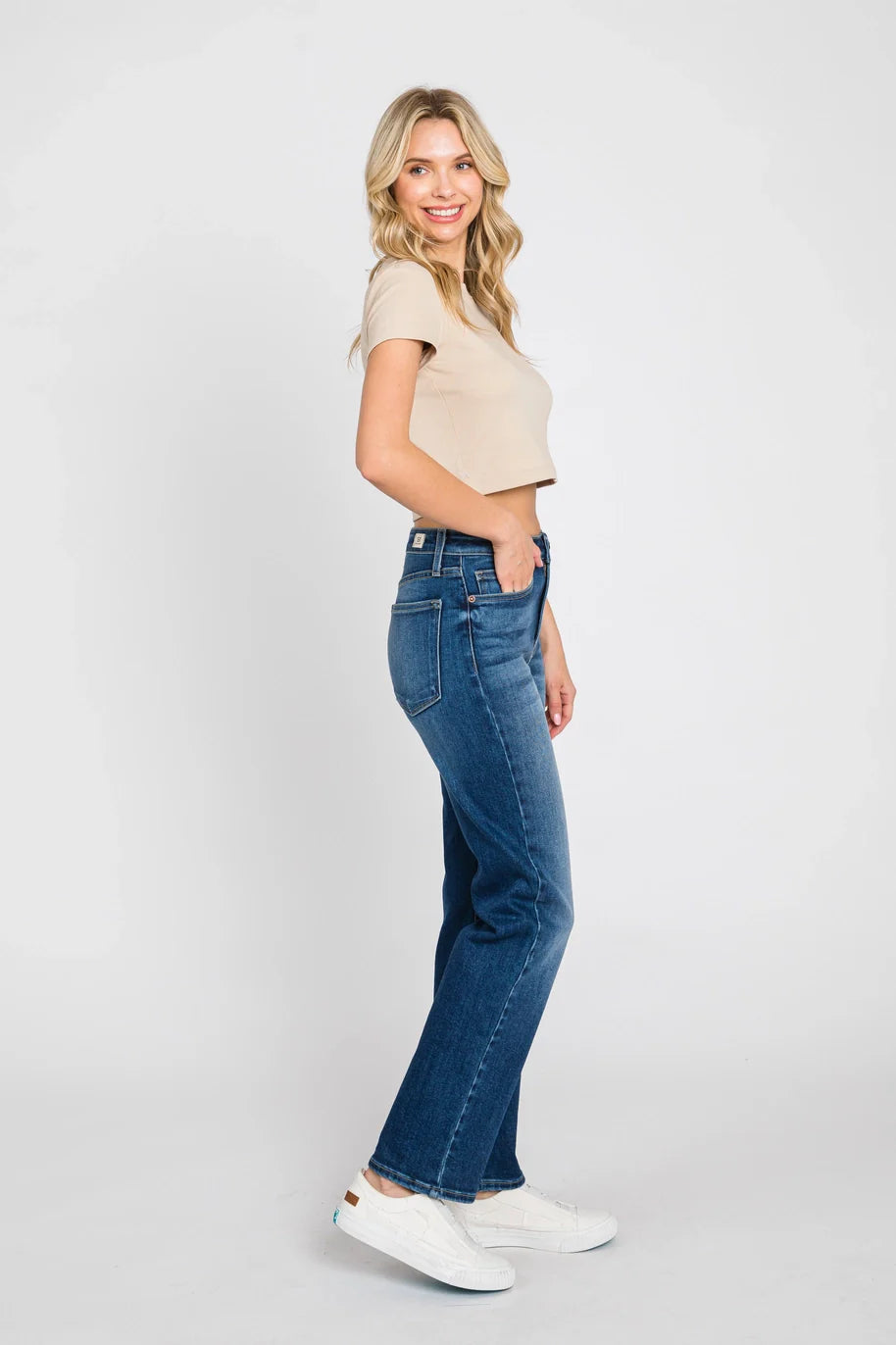 Siena Dark Straight Leg Denim - L.T.J.