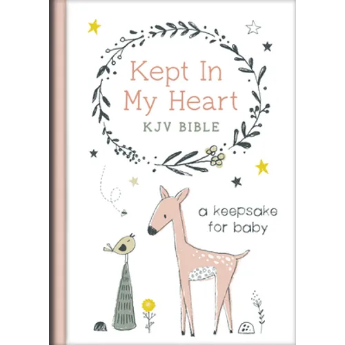 Kept in My Heart KJV Bible [Coral Woodland] - Hardcover