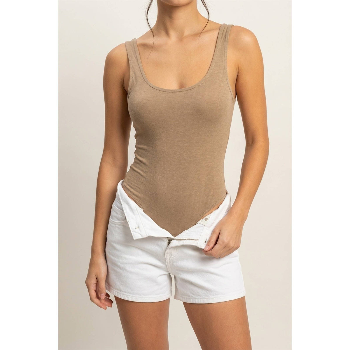 Hearts Align Scoop Neck Tank Bodysuit