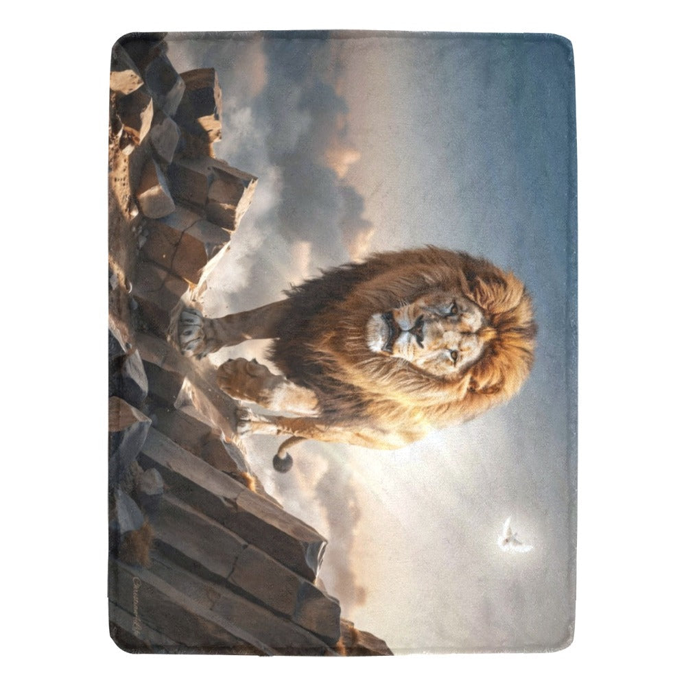 Lion of Judah and Holy Spirit Ultra Soft Micro Fleece Blanket (multiple sizes)