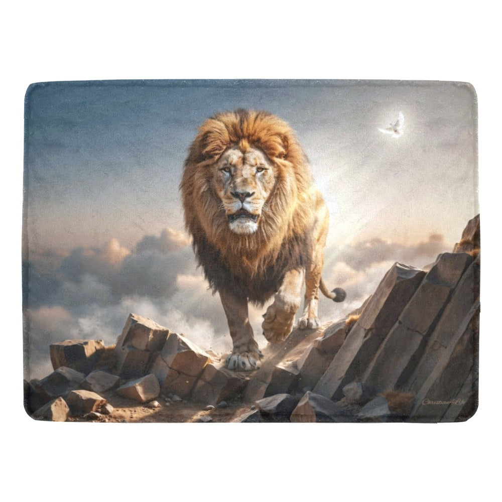 Lion of Judah and Holy Spirit Ultra Soft Micro Fleece Blanket (multiple sizes)