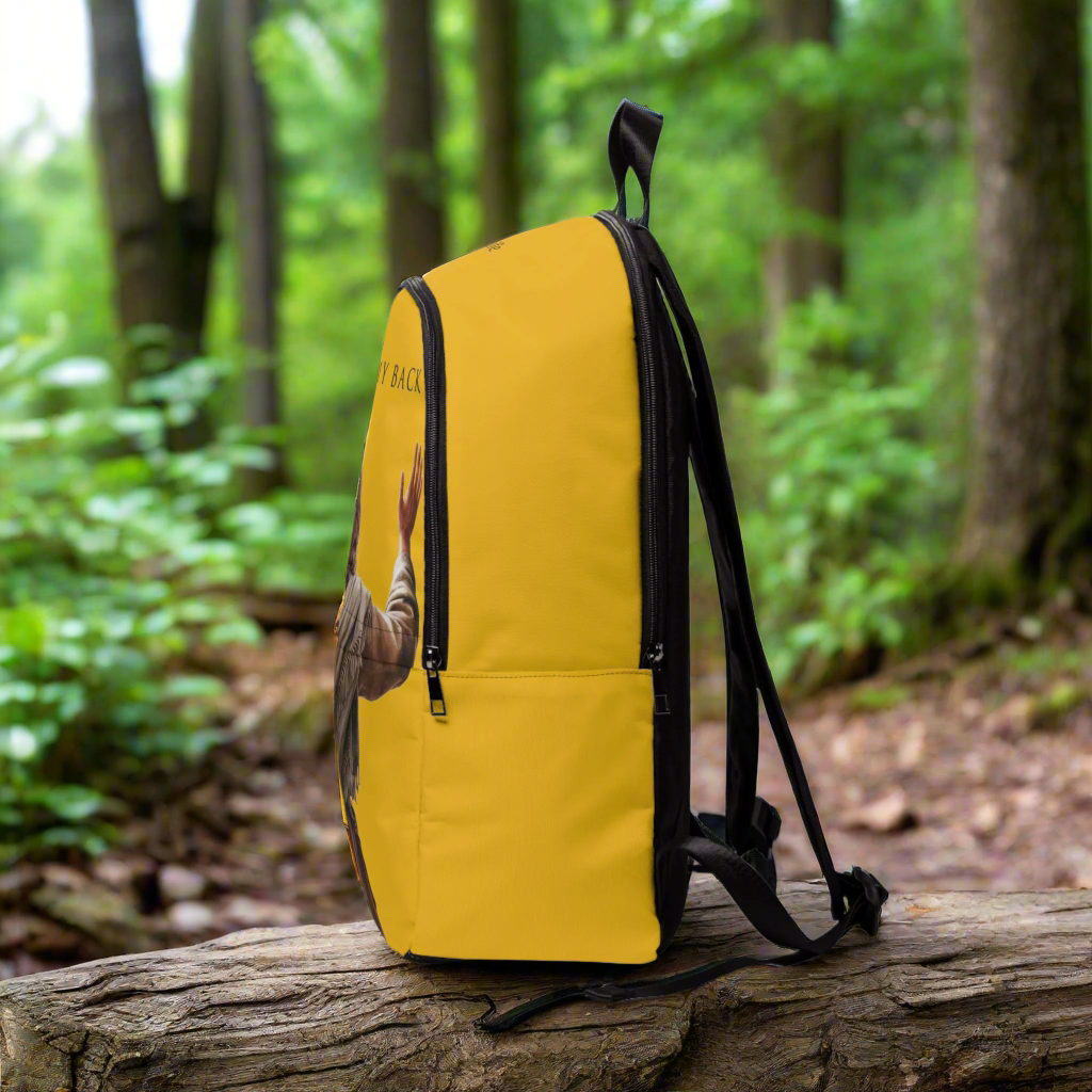 "Jesus Has My Back" Christian Backpack (Choose Yellow Shade))
