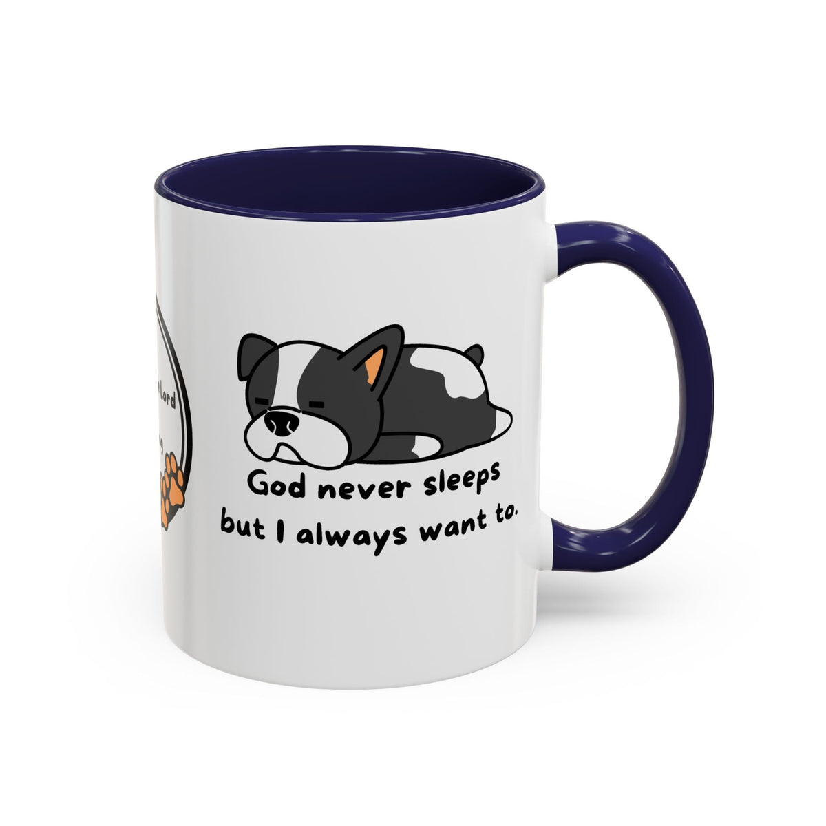 Christian "God never sleeps" 11 oz and 15oz Accent Mug, multiple colors, Christian Mug