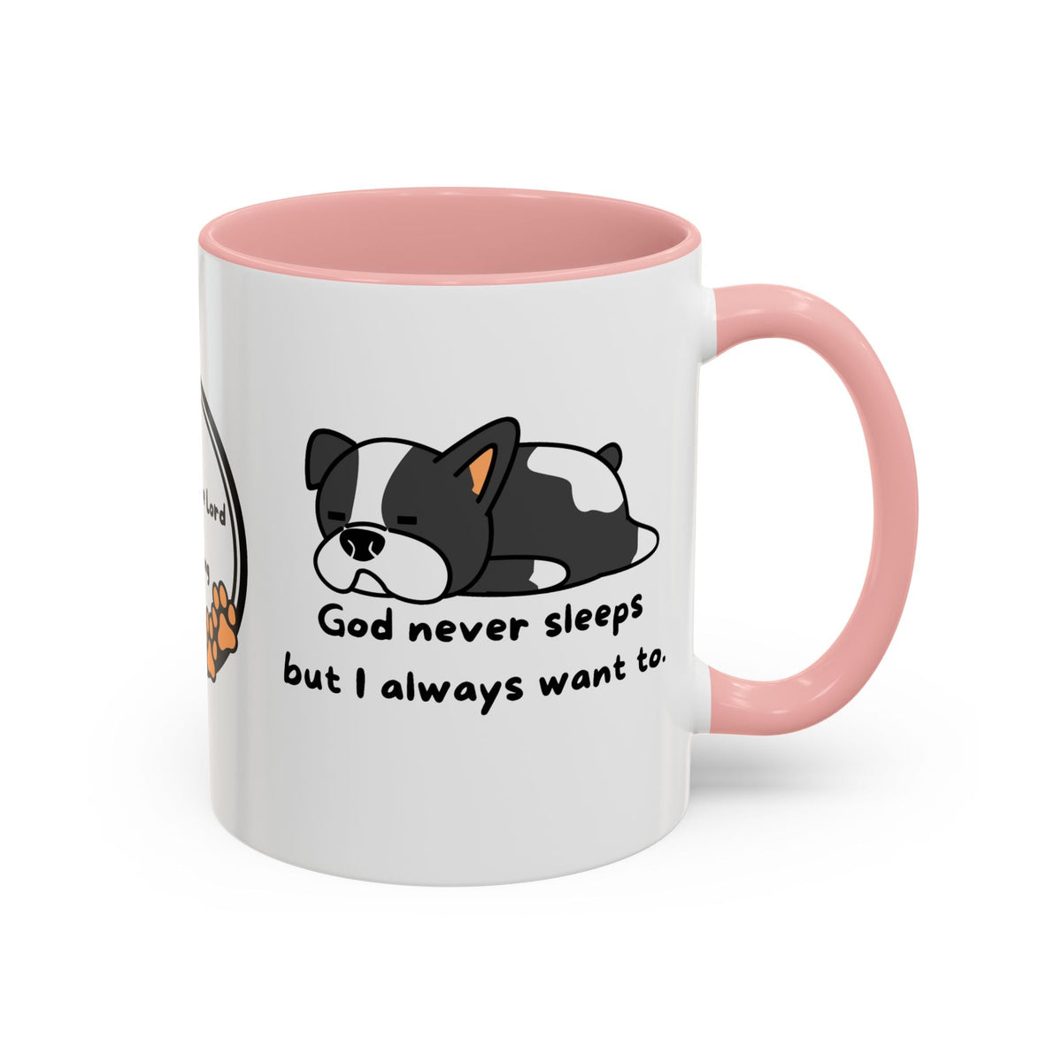 Christian "God never sleeps" 11 oz and 15oz Accent Mug, multiple colors, Christian Mug