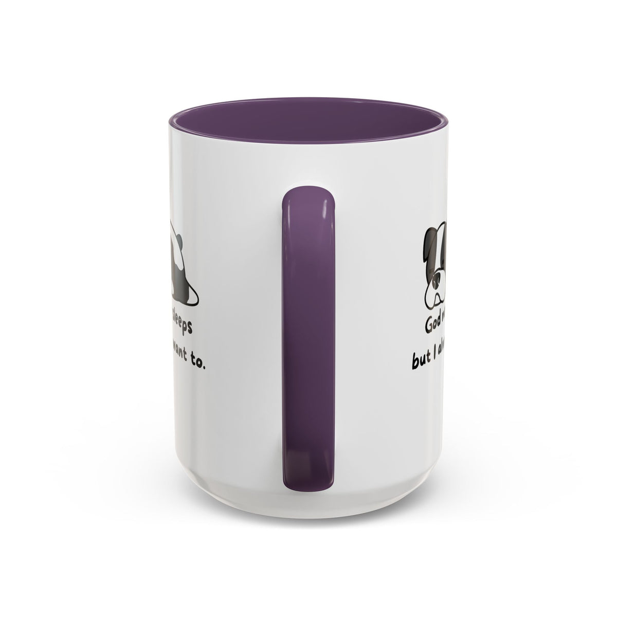 Christian "God never sleeps" 11 oz and 15oz Accent Mug, multiple colors, Christian Mug