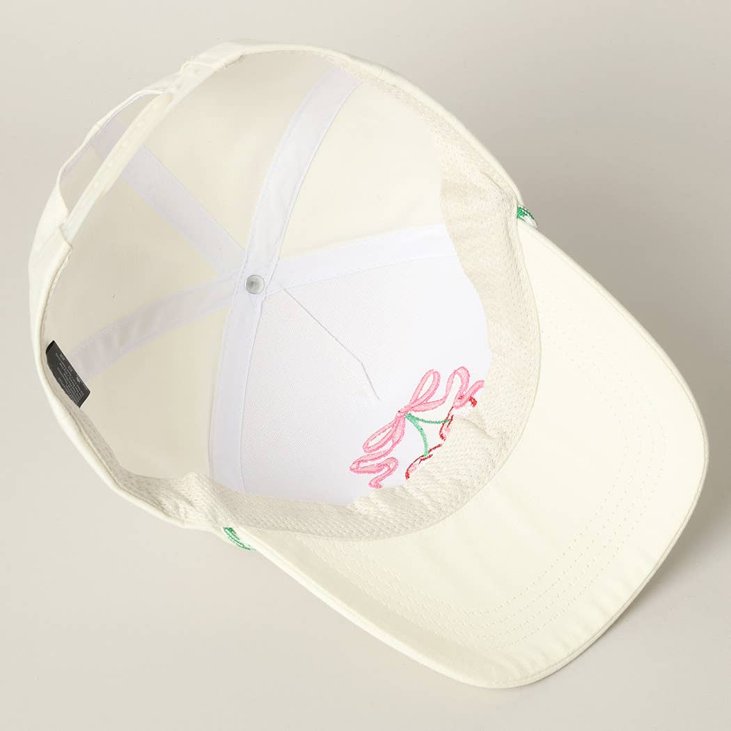 Cherry Ribbon Trucker Hat