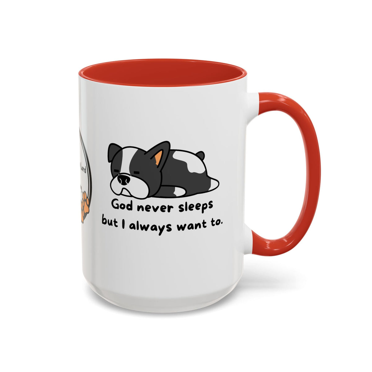 Christian "God never sleeps" 11 oz and 15oz Accent Mug, multiple colors, Christian Mug