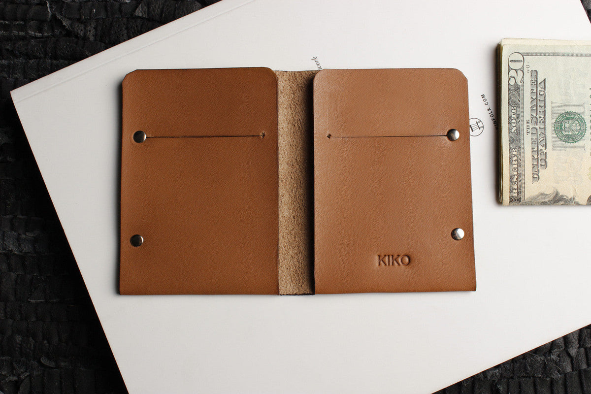 Unstitched Leather Twofold Wallet