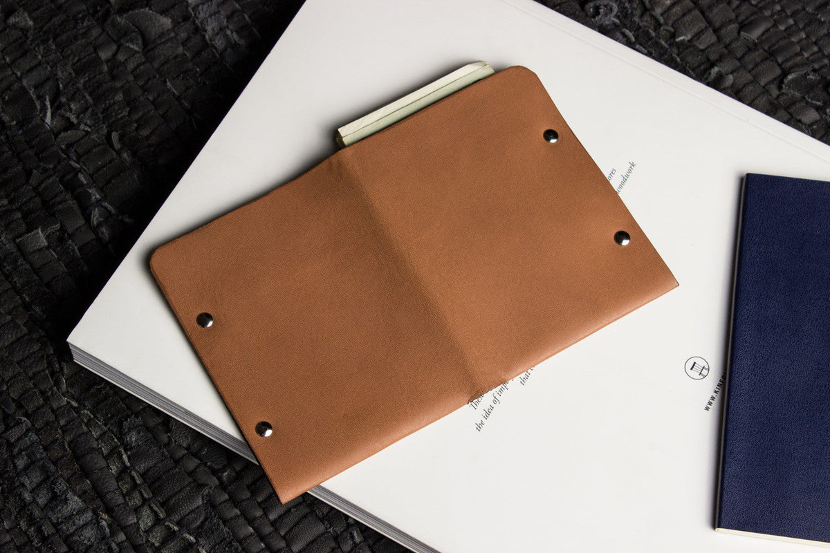 Unstitched Leather Twofold Wallet