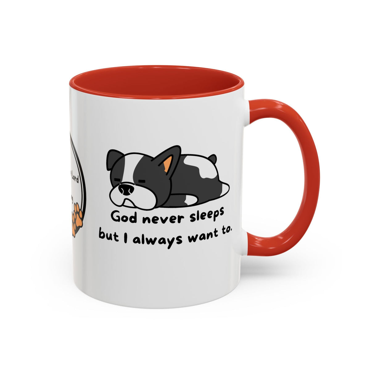 Christian "God never sleeps" 11 oz and 15oz Accent Mug, multiple colors, Christian Mug