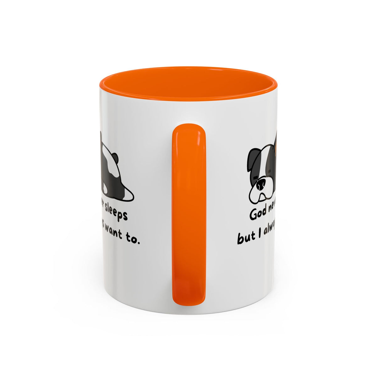 Christian "God never sleeps" 11 oz and 15oz Accent Mug, multiple colors, Christian Mug