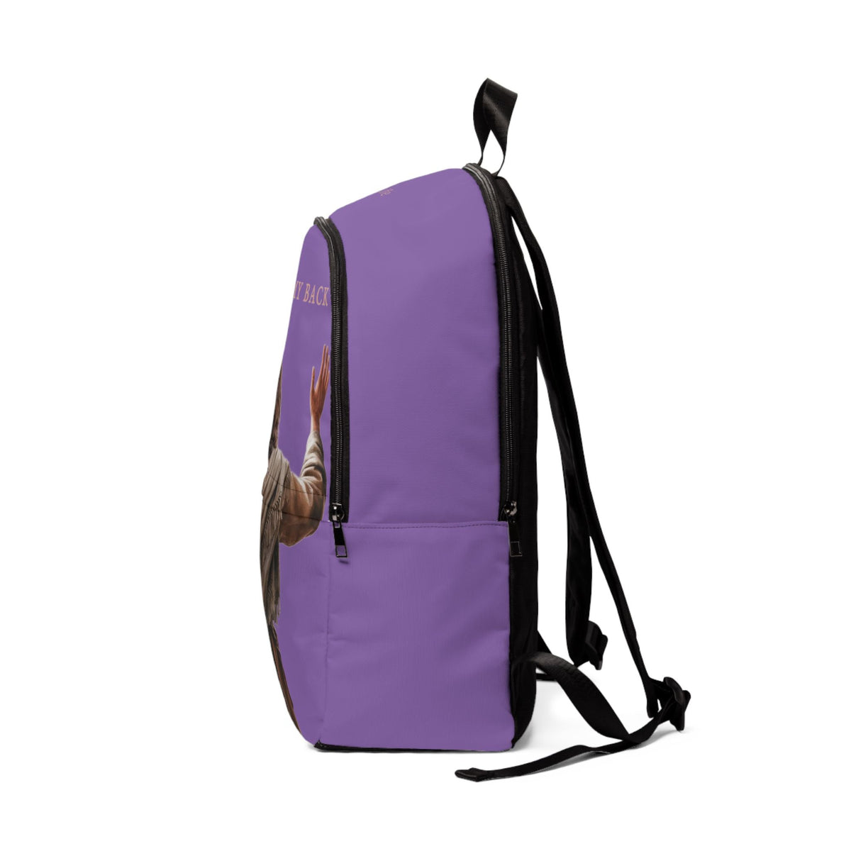 "Jesus Has My Back" Christian Backpack (Choose Purple Shade)
