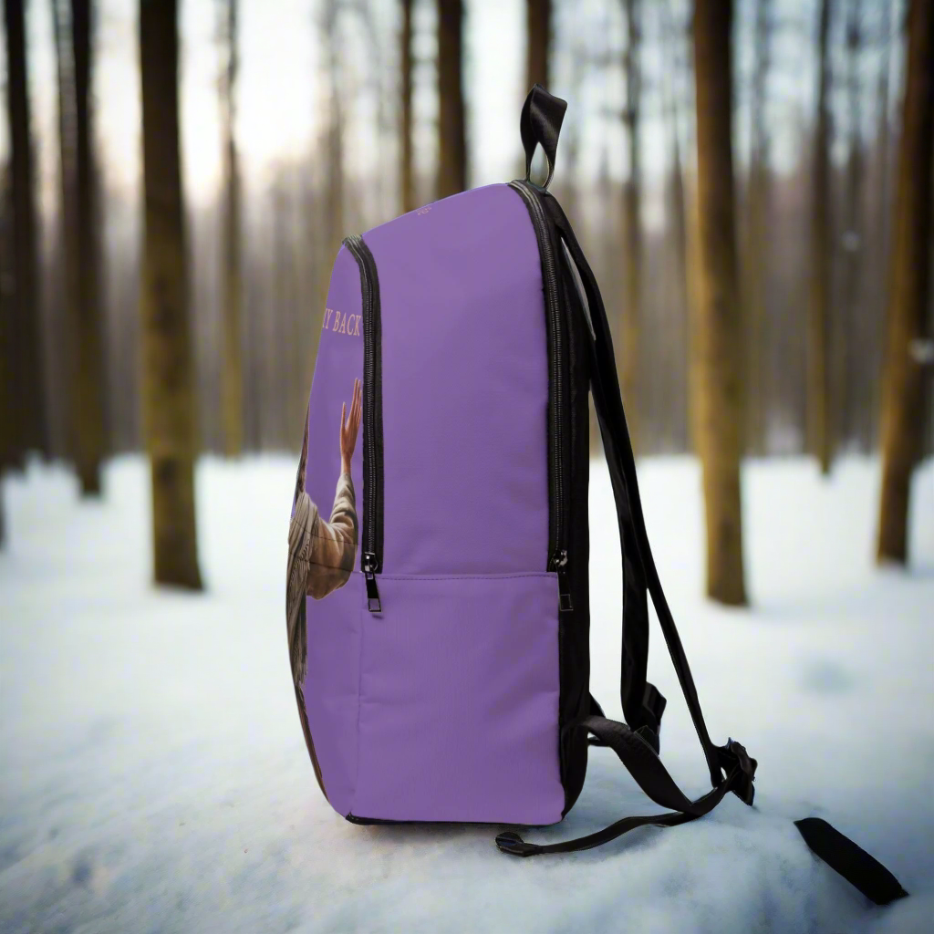 "Jesus Has My Back" Christian Backpack (Choose Purple Shade)
