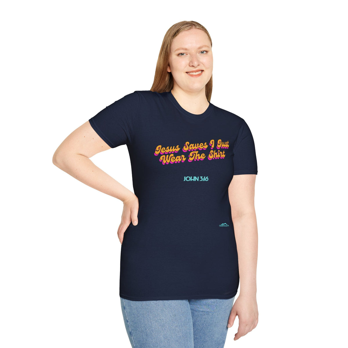 "Jesus Saves, I just Wear the Shirt" Unisex Cotton Softstyle T-Shirt