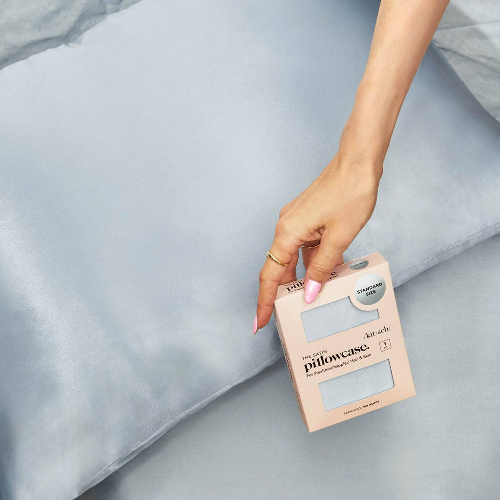 Satin Pillowcase - Haze Blue - King