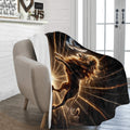 Lion of Judah and Holy Spirit with Golden Rays -Ultra Soft Micro Fleece Blanket (multiple sizes)