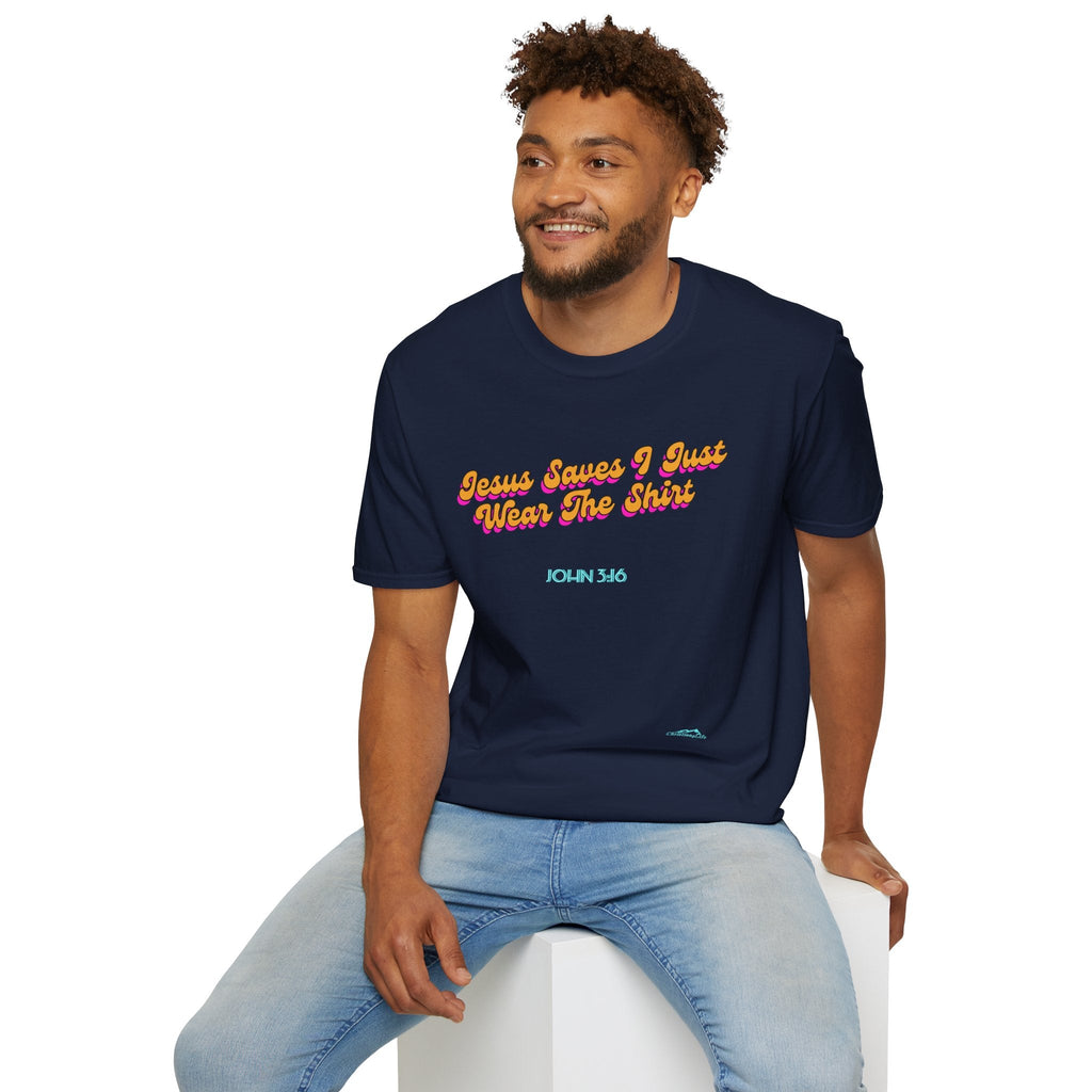 "Jesus Saves, I just Wear the Shirt" Unisex Cotton Softstyle T-Shirt