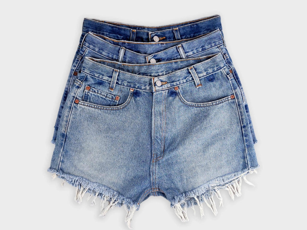 Levi High-Rise Upcycled Denim Cutoff Shorts