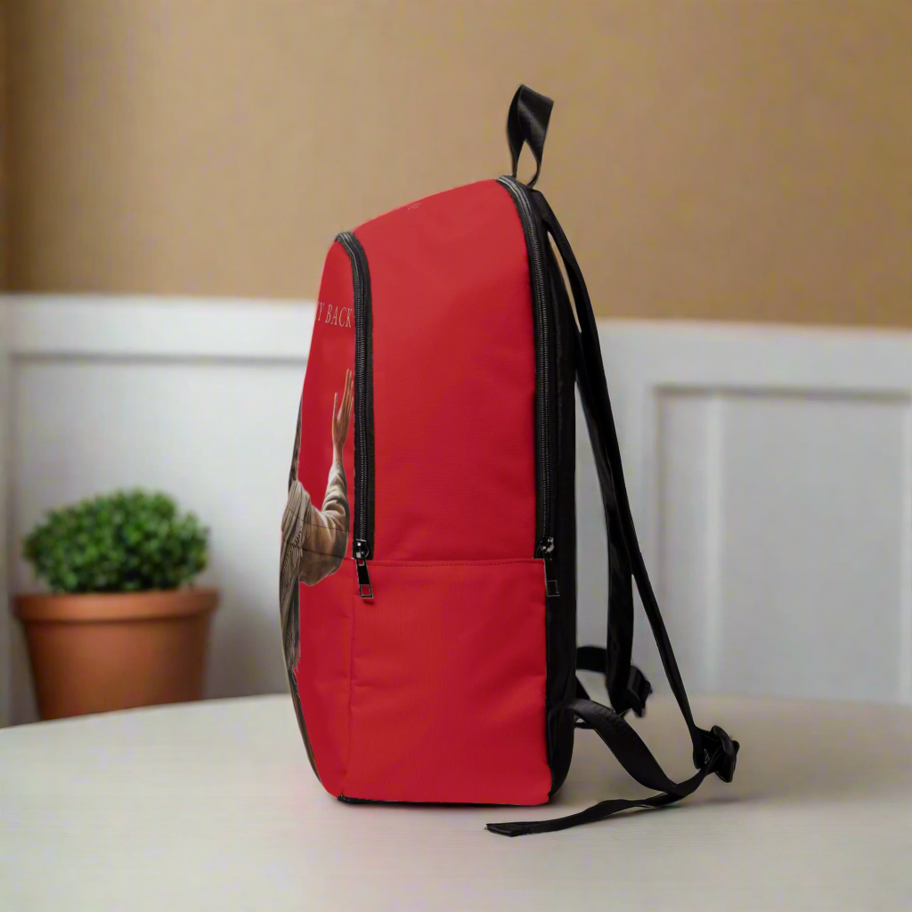 "Jesus Has My Back" Christian Backpack (Choose Red Shade)