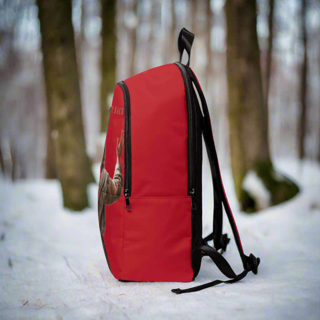 "Jesus Has My Back" Christian Backpack (Choose Red Shade)
