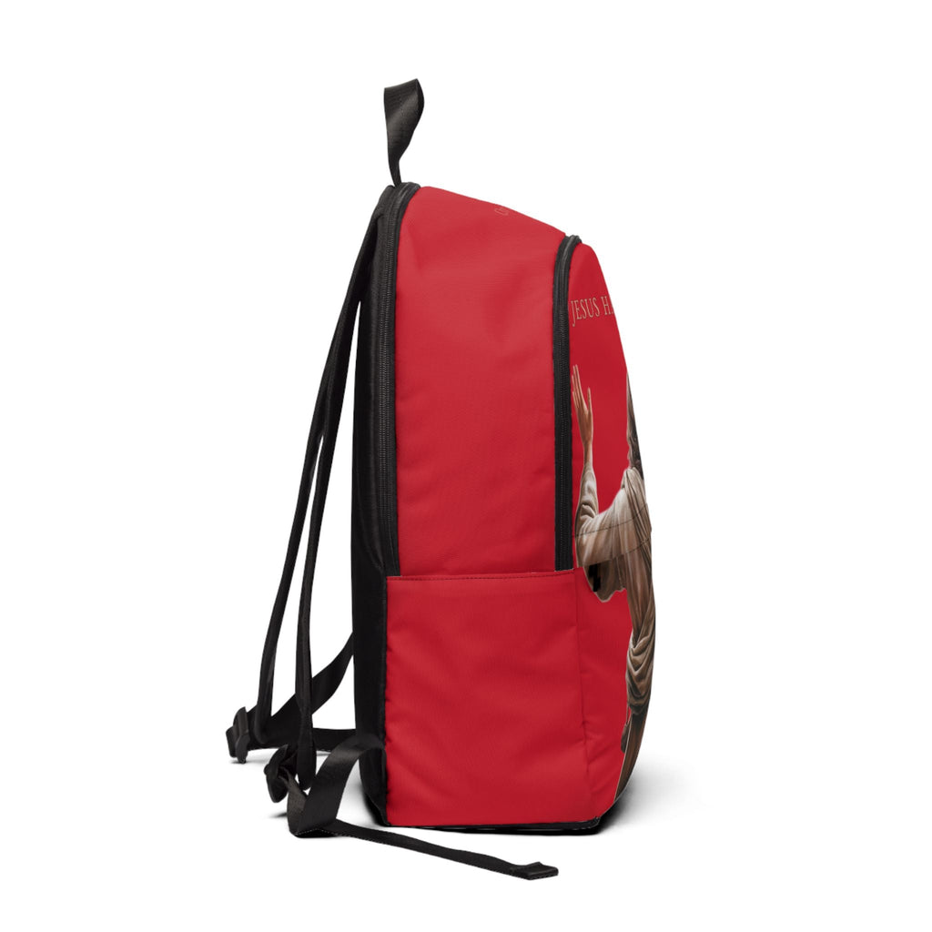 "Jesus Has My Back" Christian Backpack (Choose Red Shade)