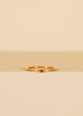 Petite Gold Pinky Rings - Pink