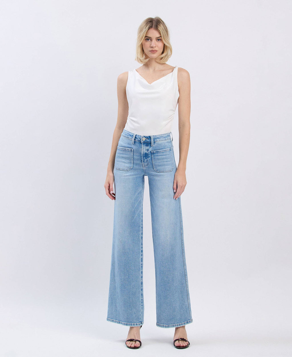 Hollis High Rise Patch Pocket Jean