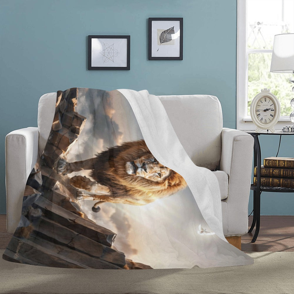 Lion of Judah and Holy Spirit Ultra Soft Micro Fleece Blanket (multiple sizes)