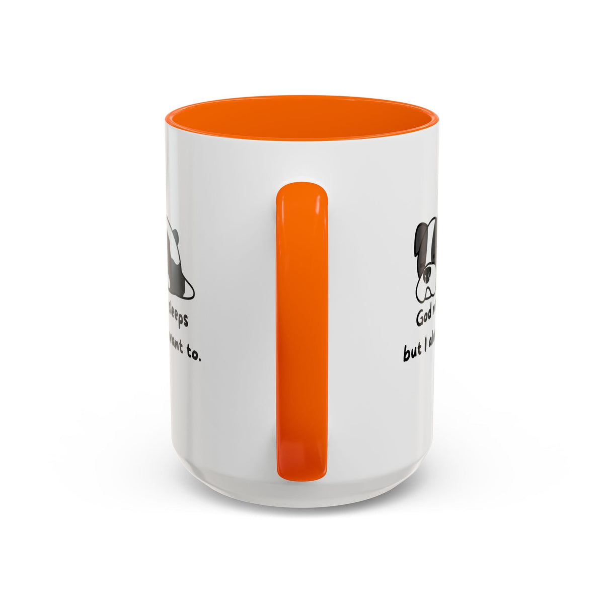 Christian "God never sleeps" 11 oz and 15oz Accent Mug, multiple colors, Christian Mug