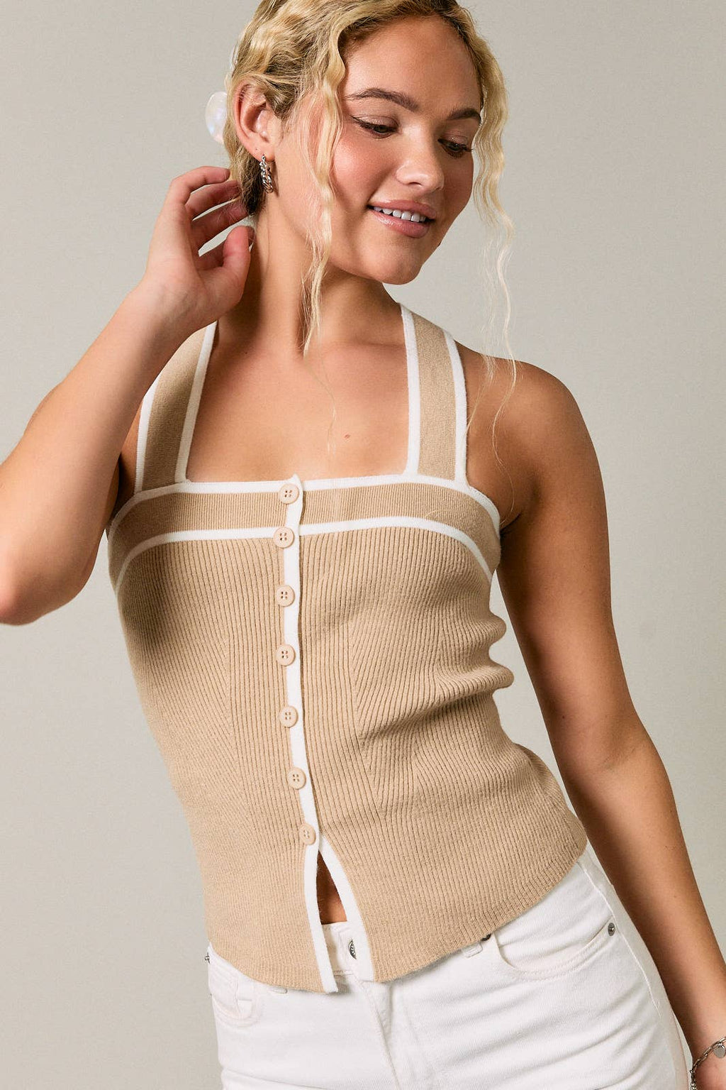 Georgina Ribbed Sweater Tank
