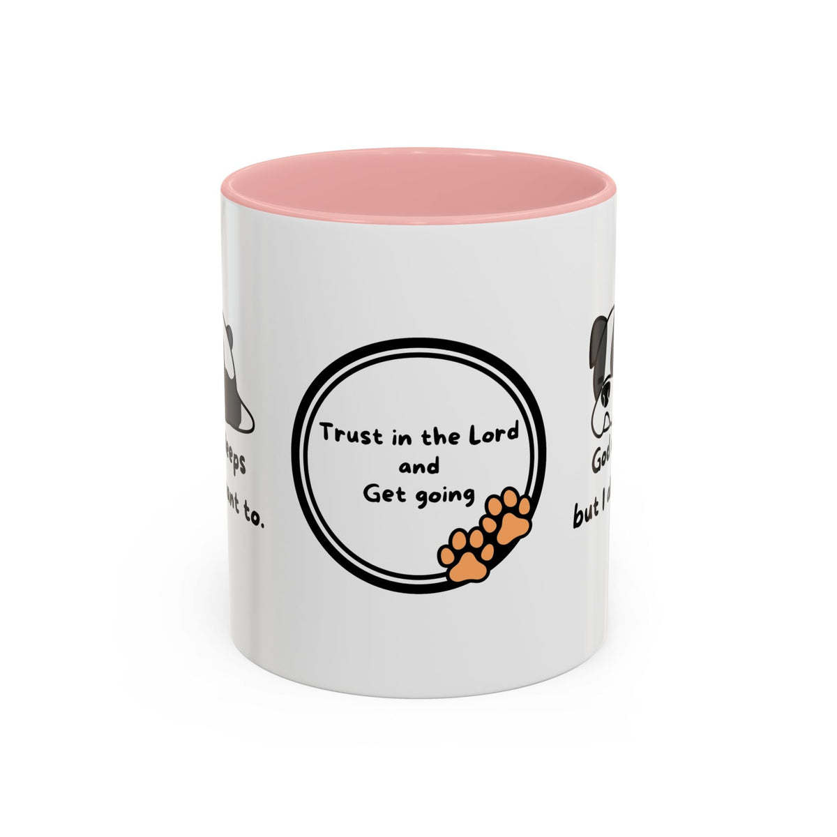 Christian "God never sleeps" 11 oz and 15oz Accent Mug, multiple colors, Christian Mug