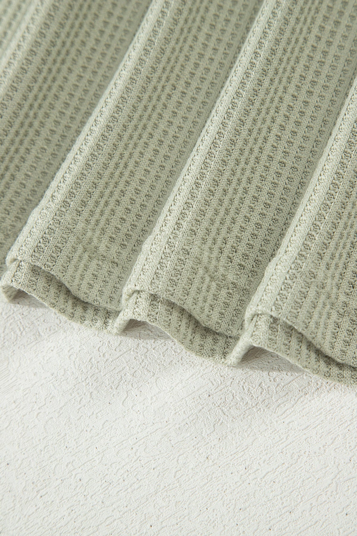 Carbon Grey Waffle Knit Seam Detail Color Block Patchwork Short Sleeve Top