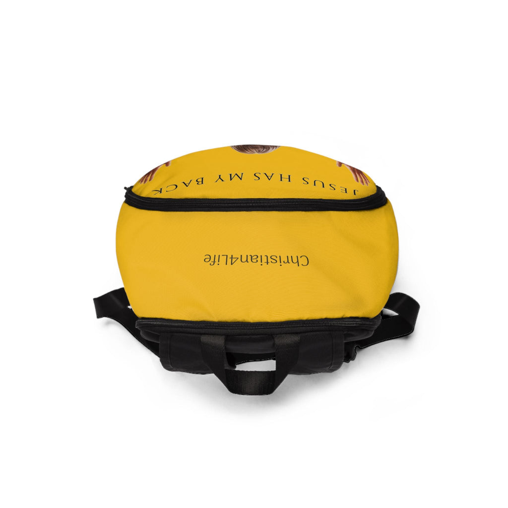 "Jesus Has My Back" Christian Backpack (Choose Yellow Shade))