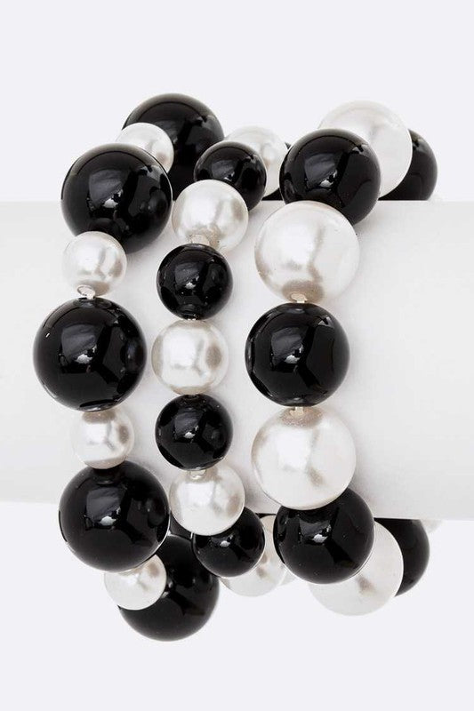 Mix Pearl Stretch Bracelet Set