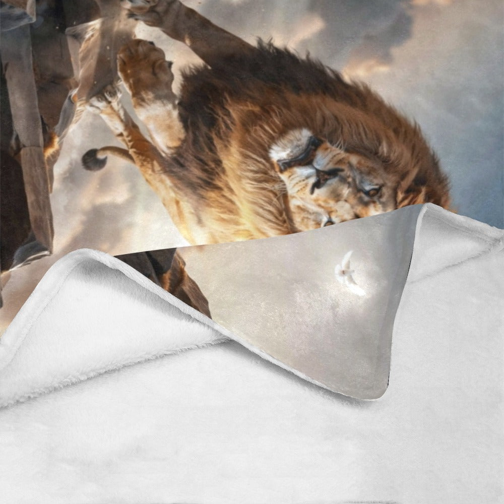 Lion of Judah and Holy Spirit Ultra Soft Micro Fleece Blanket (multiple sizes)