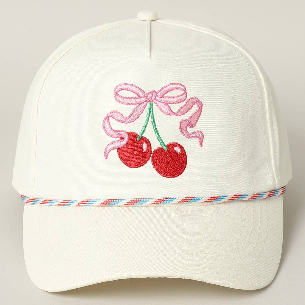 Cherry Ribbon Trucker Hat