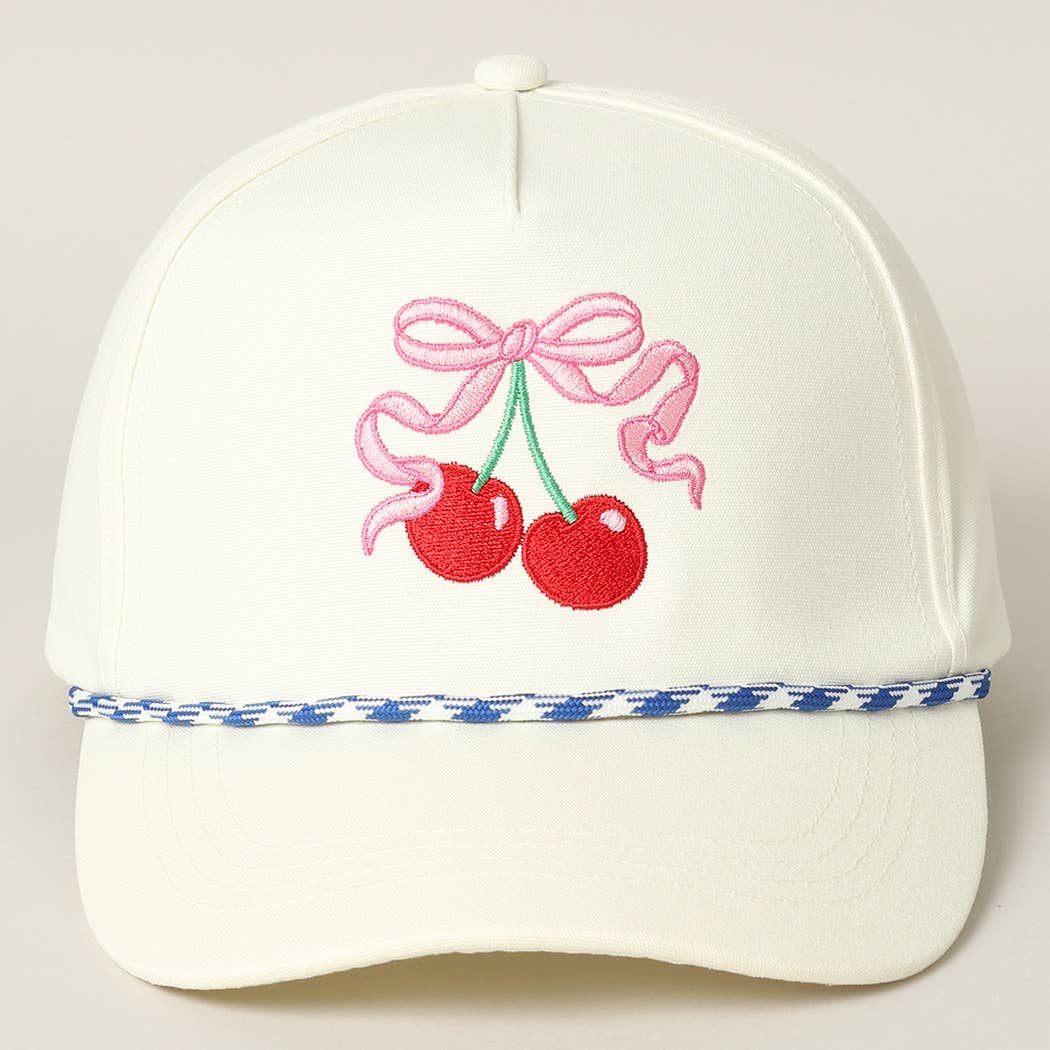 Cherry Ribbon Trucker Hat