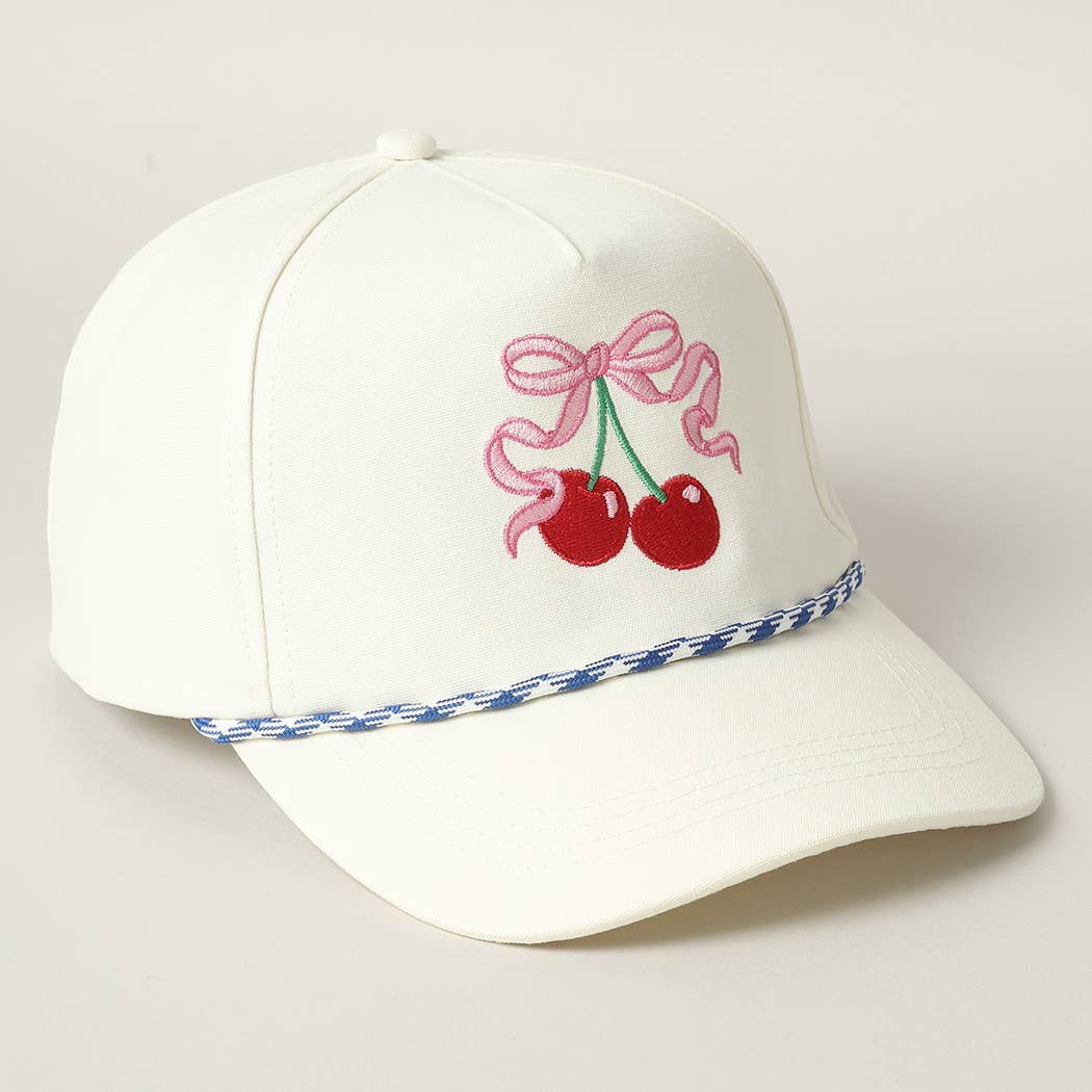 Cherry Ribbon Trucker Hat