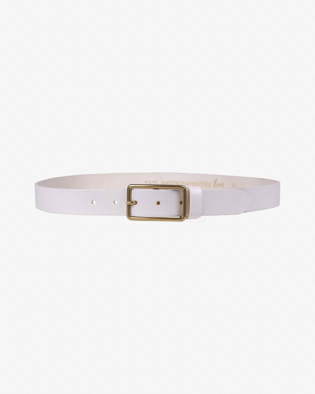 Nora | Italian Leather Belt with Rectangular Buckle