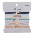 "Protect" Beachy Blues and Sands with Whale Charm Hair Tie Bracelets