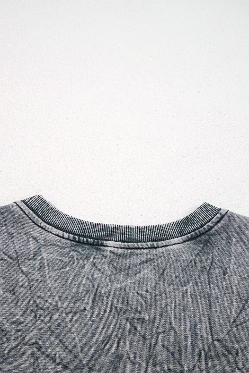 High-rise saved by grace Letter Embroidery Mineral Wash Loose Sweatshirt