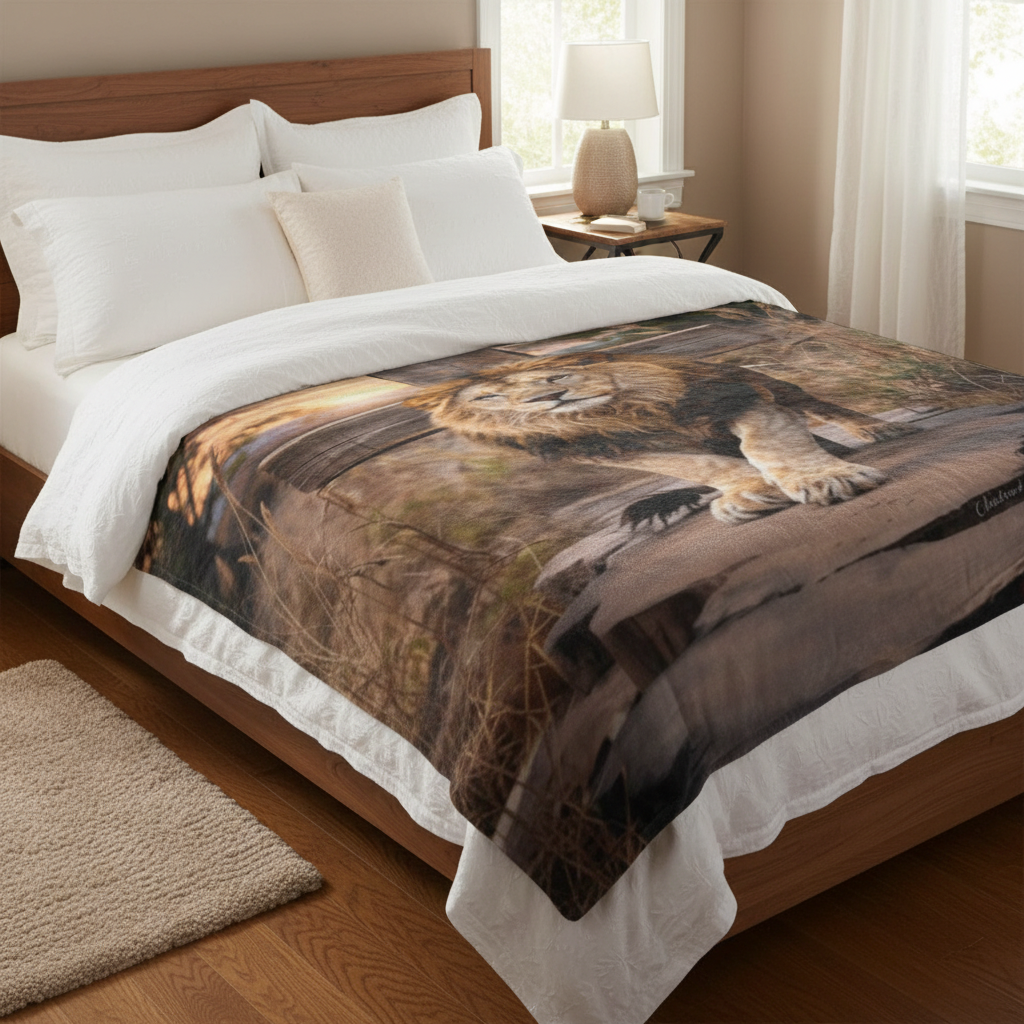 Lion of Judah, Rock and Cross - Ultra-Soft Micro Fleece Blanket (multiple sizes)