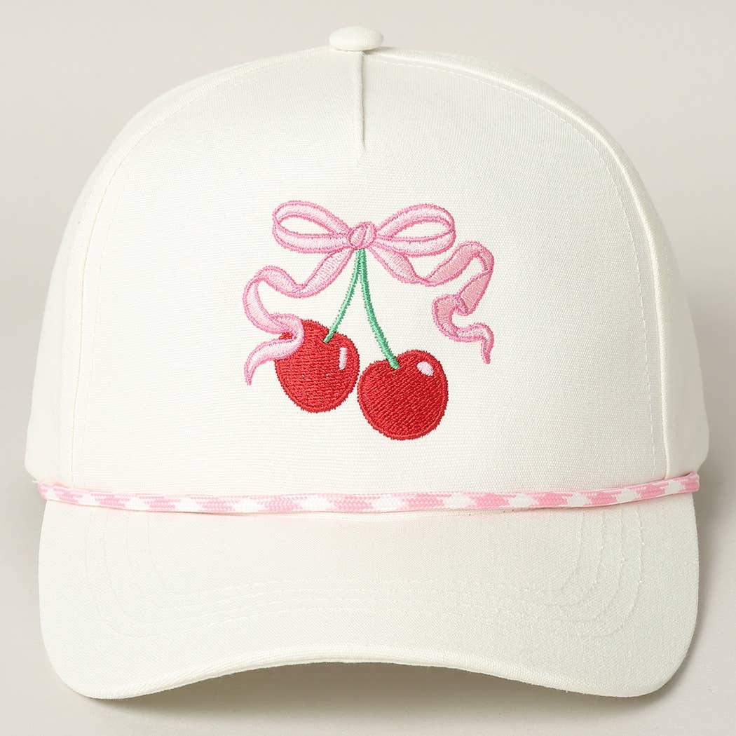 Cherry Ribbon Trucker Hat